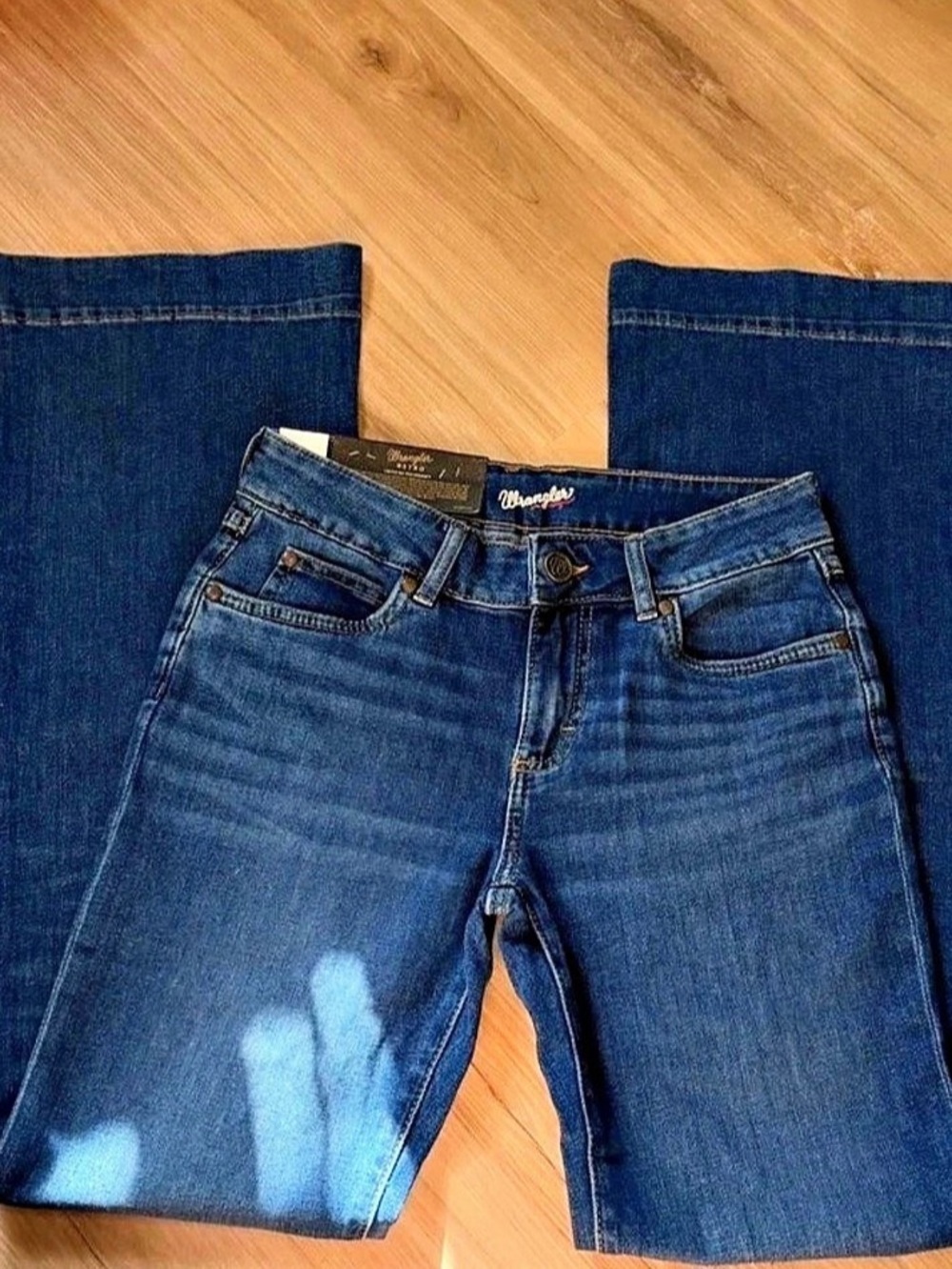 Wrangler Retro Mae Mid-Rise Bootcut Jeans Blue Waist 28